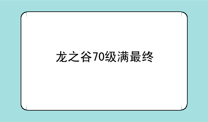龙之谷70级满最终