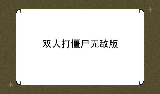 双人打僵尸无敌版