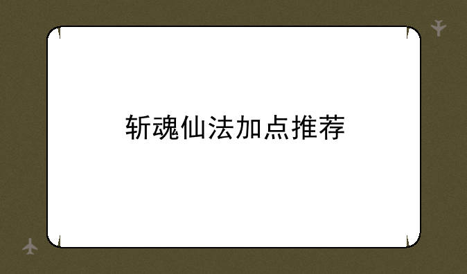 斩魂仙法加点推荐