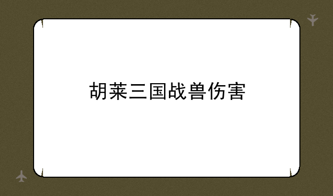 胡莱三国战兽伤害
