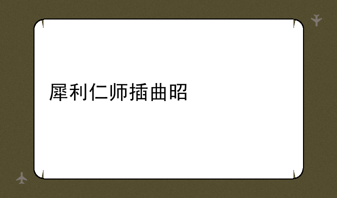 犀利仁师插曲是什么