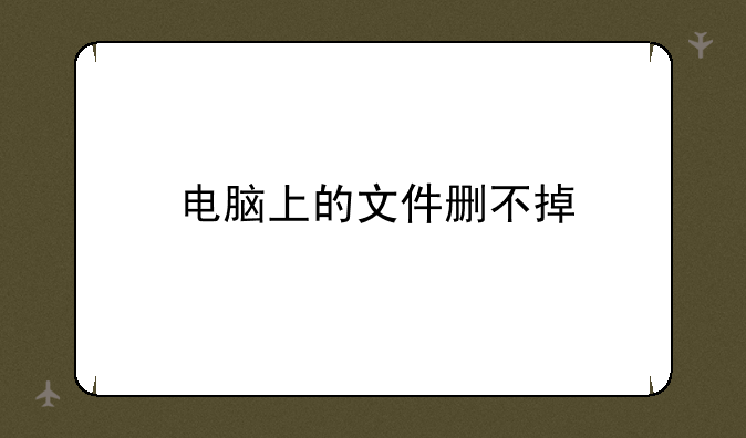 电脑上的文件删不掉