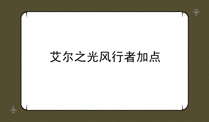 艾尔之光风行者加点