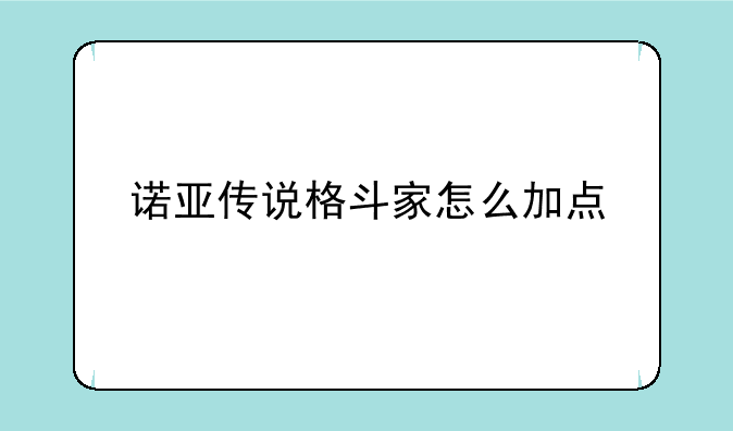 诺亚传说格斗家加点—诺亚传说什么职业好PK强？